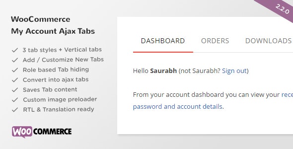 SS WooCommerce Myaccount Ajax Tabs v2.7.0