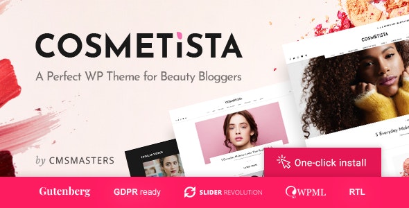 Cosmetista v1.0.9 –WordPress美容和化妆主题插图