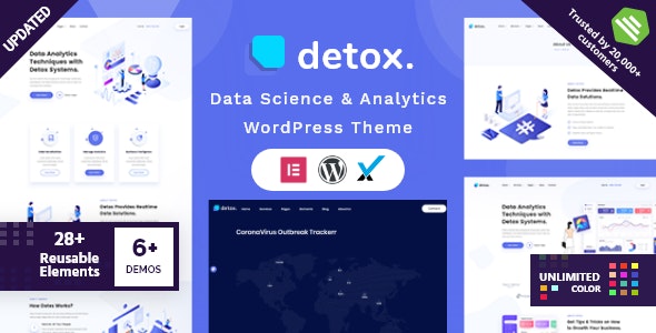 Detox v2.3 - WordPress数据科学与分析主题插图