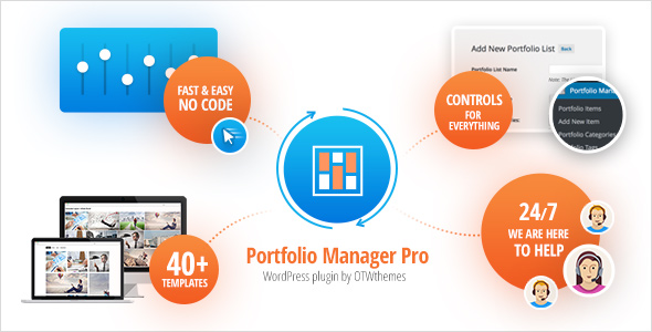 Portfolio Manager Pro v3.7（汉化75%） –响应式作品集和图库插图