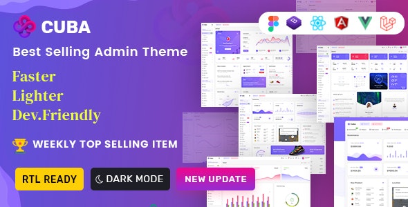 Cuba - Bootstrap 4 & 5 HTML, React, Angular 12, VueJS & Laravel Admin Dashboard Template v9.6插图