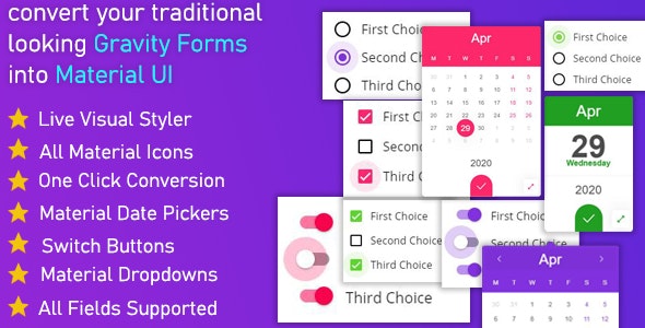 Gravitizer v1.0.8 – Gravity Forms Material UI Styler插图