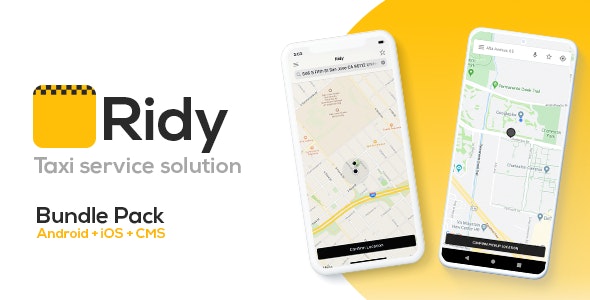 Ridy v3.6.0 – 出租车应用程序Android和iOS +仪表板