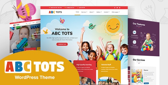 Abc Tots v1.6.5 - Wordpress幼儿园主题插图