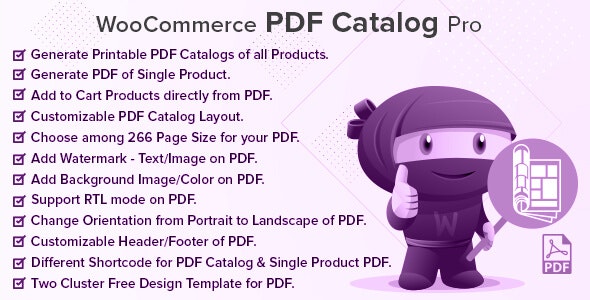 WooCommerce PDF Catalog Pro v2.3.0破解版（已汉化） -  WooCommerce PDF目录专业版