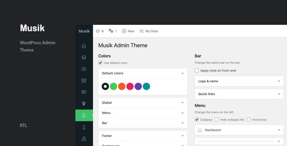 Musik v3.2 – WordPress 管理主题