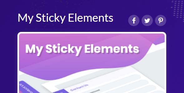 My Sticky Elements Pro v2.0.7 – WordPress 插件插图