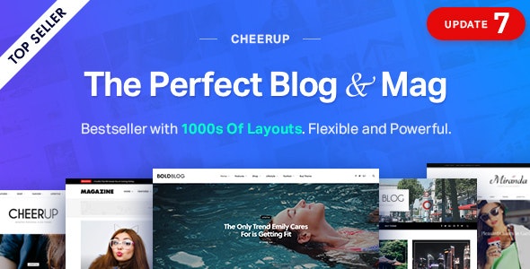 CheerUp v8.0.0 破解版– 食品、博客和杂志 WordPress 主题插图