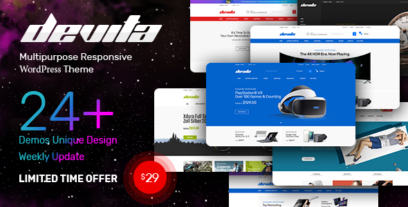 Devita v1.7.1 – WooCommerce WordPress 的多用途主题插图