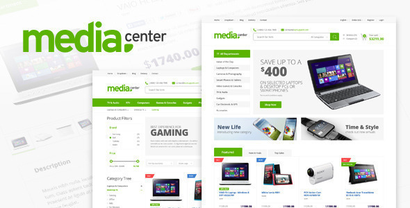 MediaCenter v2.7.17 – WooCommerce 电子商店主题插图