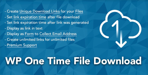 WP One Time File Download v2.6.4 - WordPress文件下载插件插图