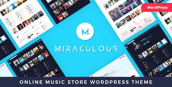 Miraculous v2.0.4 – WordPress 在线音乐商店主题插图