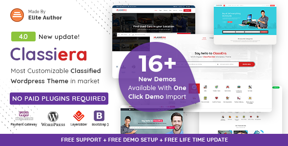 Classiera v4.0.24 – 分类广告 WordPress 主题插图