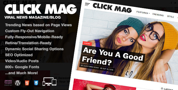 Click Mag v3.4.0 – WordPress 新闻杂志/博客主题插图