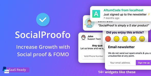 SocialProofo v24.0.0破解版 – 14+ 社交证明和 FOMO 增长通知（SaaS 就绪）插图