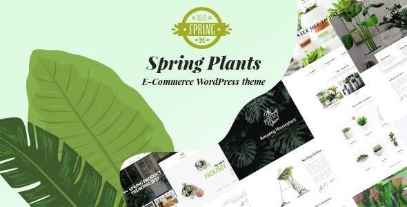 Spring Plants v3.2 – 园艺和室内植物 WordPress 主题插图