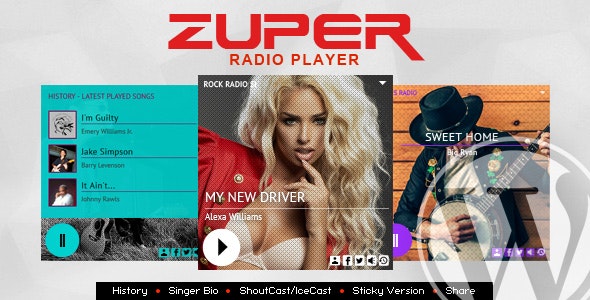 Zuper v3.6 – 有历史的 Shoutcast 和 Icecast 广播播放器插图