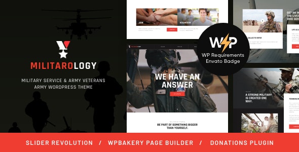 Militarology v1.0.4 - 军事服务 WordPress 主题插图