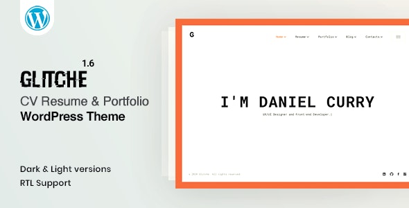 Glitche v3.2.5 – WordPress 设计师主题