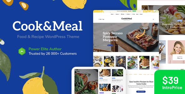 Cook&Meal v1.2.0 – 美食博客和食谱 WordPress 主题插图