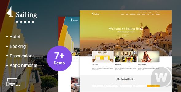Sailing v4.3.5 开心版 -  WordPress酒店/旅馆模板插图