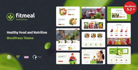 Fitmeal v1.2.6 – 有机食品配送和健康营养 WordPress 主题插图