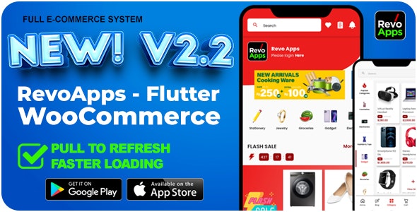 Revo Apps Woocommerce v6.1.0 – Flutter 电子商务完整应用 Android iOS