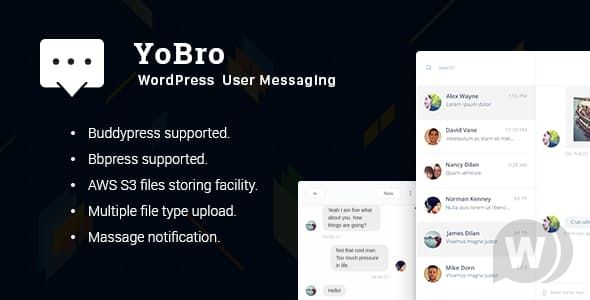 YoBro v2.4.1 - WordPress 个人消息插件