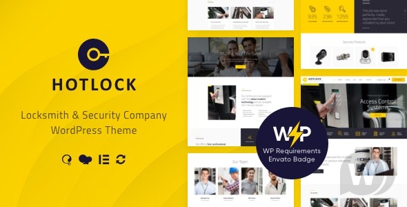 HotLock v1.3.9 | 锁匠和安全系统 WordPress 主题 + RTL插图