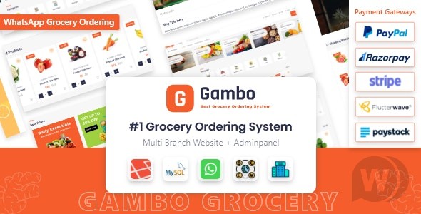 Gambo v6.0开心版 - 在线杂货订购系统 + Whatsapp 订单插图