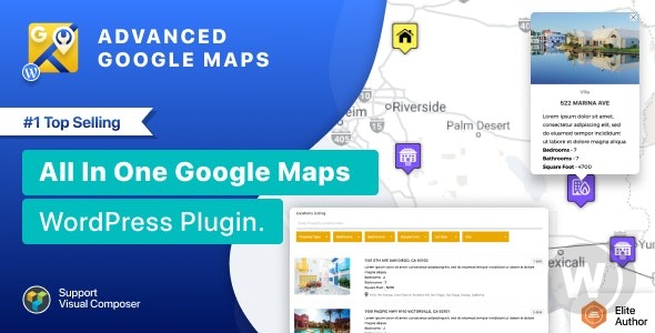 Advanced Google Maps v5.3.7 - 适用于 WordPress 的 Google Maps 插件插图