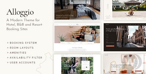 Allloggio v1.8 - 酒店预订 WordPress 主题插图
