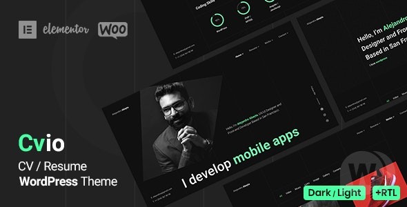 Cvio v3.2.4 - WordPress 简历模板插图
