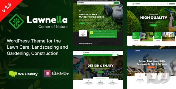 Lawnella v1.6 - 园艺和园林绿化 WordPress 主题插图