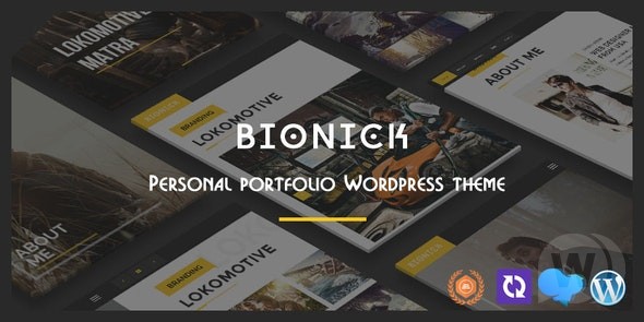 Bionick v6.9  | 个人作品集 WordPress 主题插图