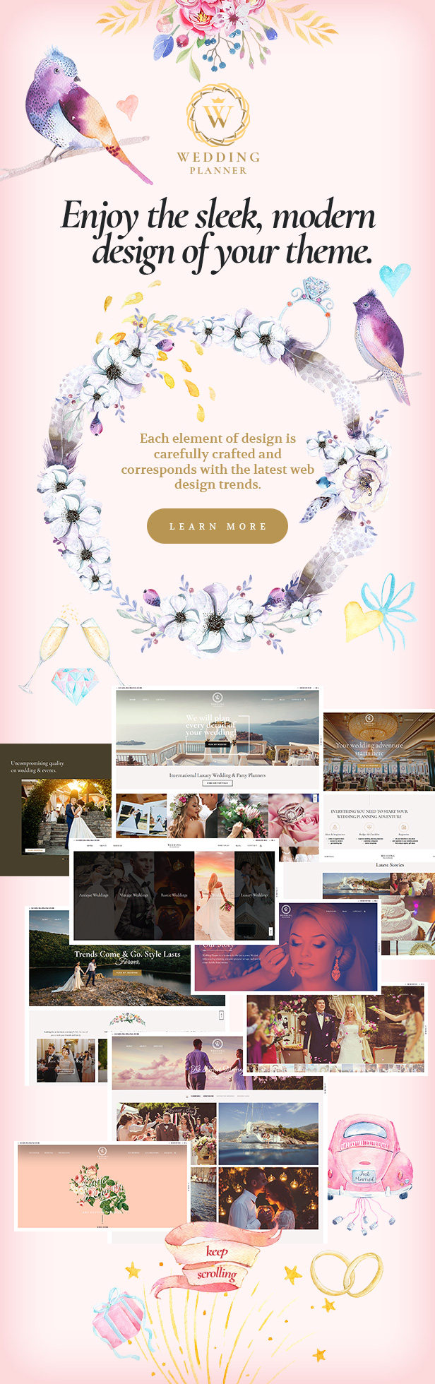 Wedding Planner v6.3 - WordPress婚礼策划主题插图(1)