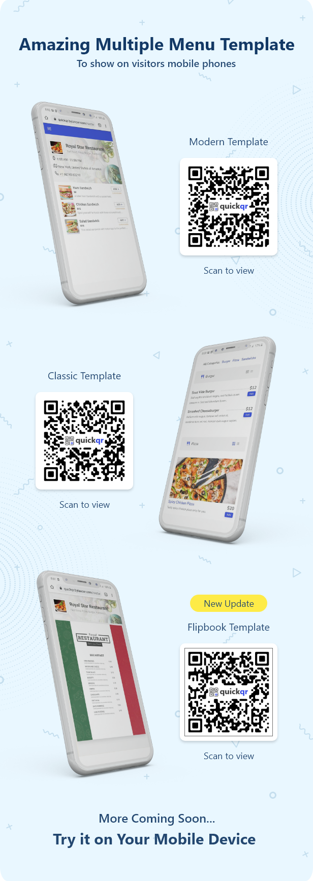 QuickQR v6.3.7 - 餐厅 QR 菜单构造函数插图(1)