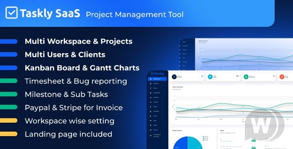 TASKLY SaaS v5.9 - 项目管理源码插图