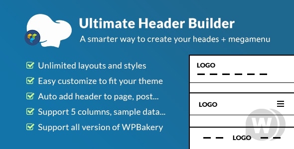 Ultimate Header Builder v1.8 - WPBakery Page Builder 的插件插图