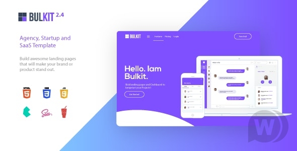 Bulkit v5.3.0 - 软件的 HTML 登陆页面插图