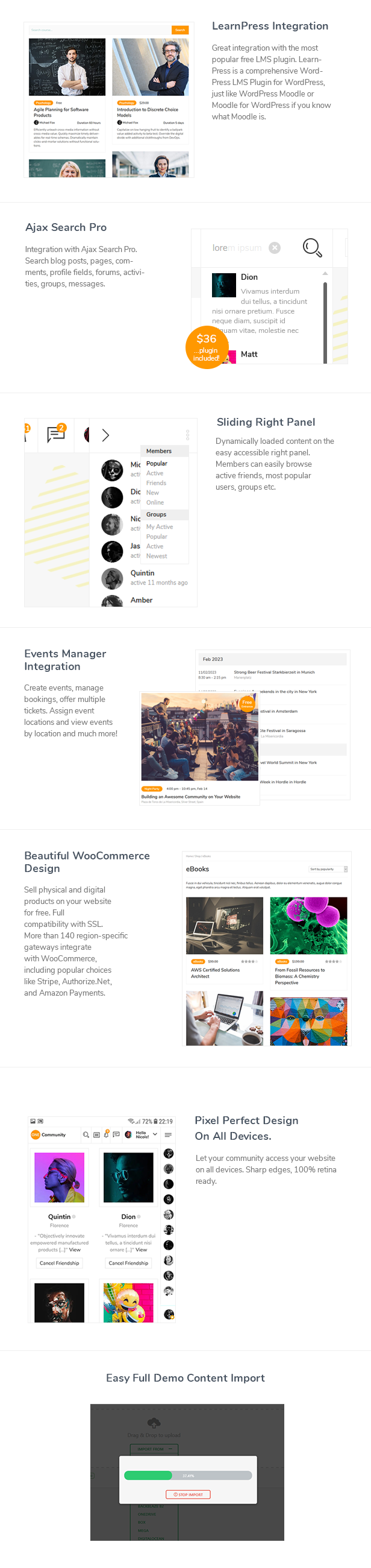 OneCommunity v3.7.8（已汉化） - BuddyPress WordPress 社区主题插图(2)