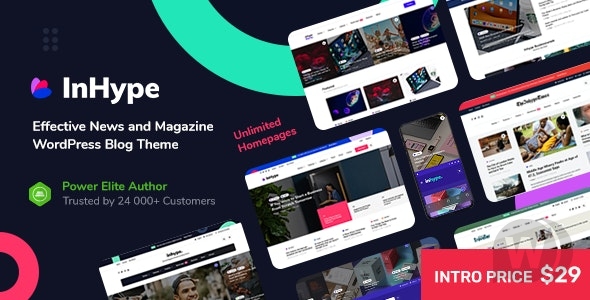 InHype v1.5.1- WordPress 新闻和博客模板插图