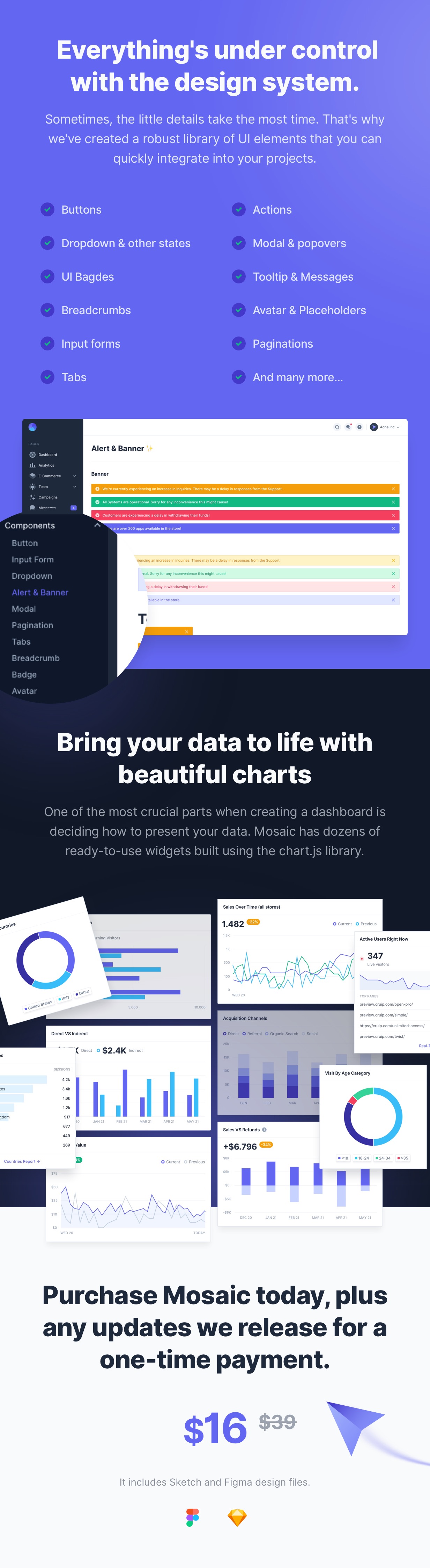 Mosaic v 15 September 2022 - Tailwind CSS 管理仪表板模板插图(3)