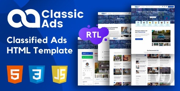 Classicads v1.3 - 分类广告 HTML 模板插图