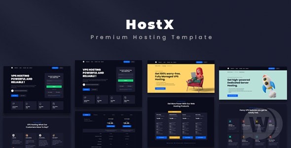 HostX v2.2.1 - 高级托管模板插图