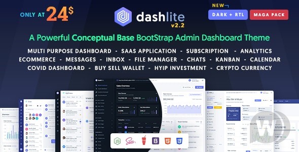 DashLite v3.2.3 - Bootstrap 响应式管理面板模板插图