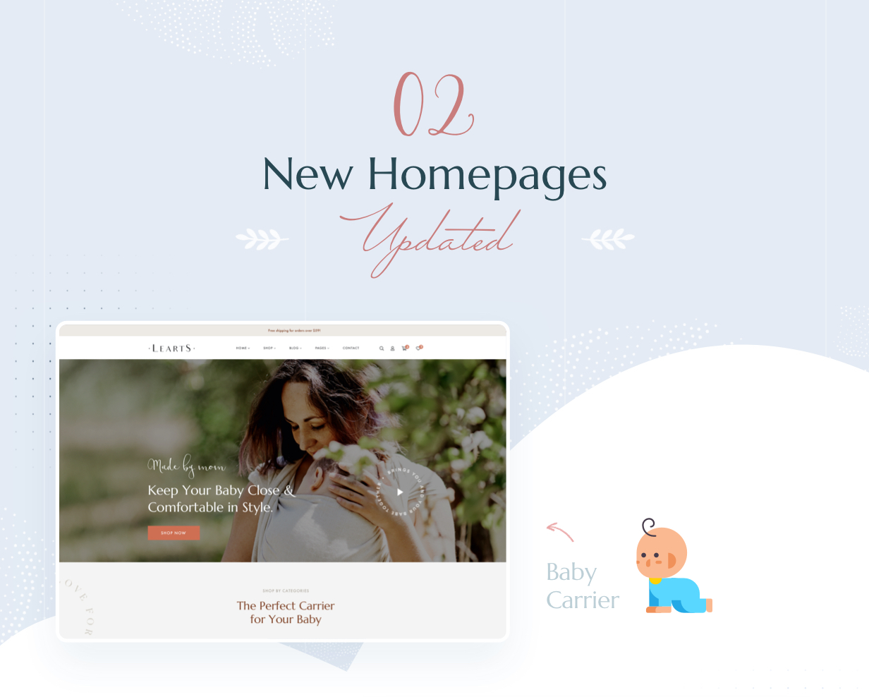 LeArts v1.8.4 - 手工商店 WooCommerce WordPress 主题插图(1)