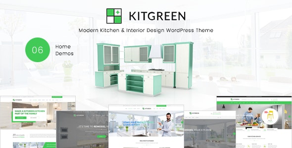 KitGreen v3.0.2  - WordPress 现代厨房和室内设计主题插图