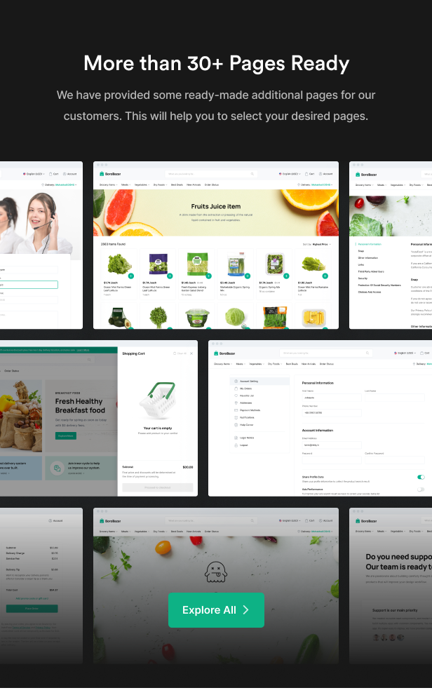 BoroBazar v2.0.0 - 与杂货店和食品店反应电子商务模板插图(10)