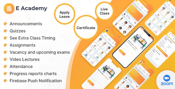 E-Academy v1.0.12  – 在线课程/学院/学费和课程管理（Android 应用程序 + 管理面板）插图